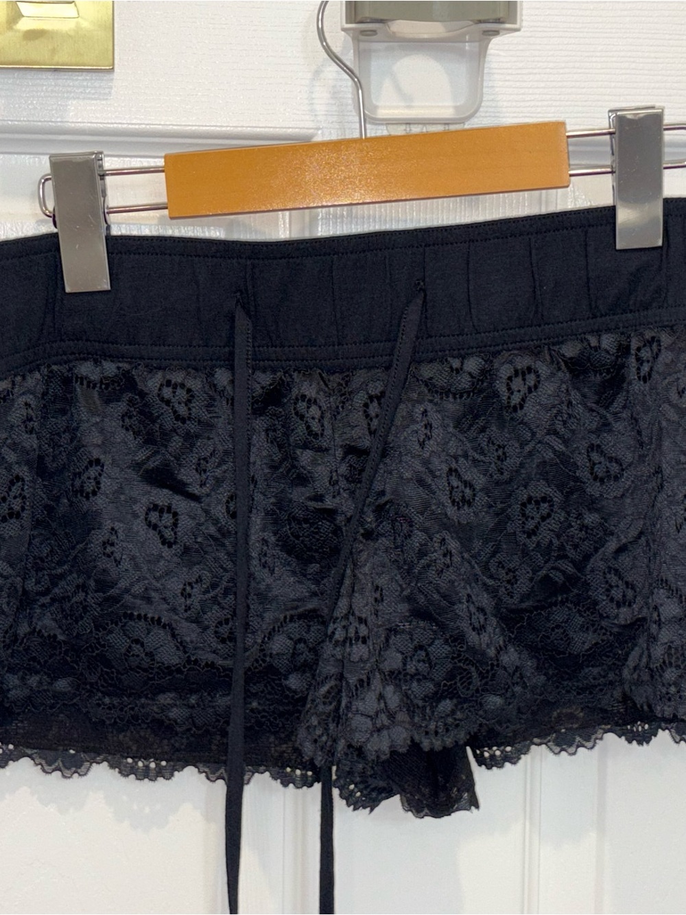 La Senza Lace-Trim Women’s Shorts - Black Brand New, Size Large #1412